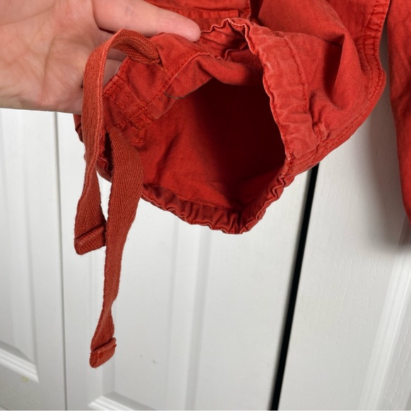 Y2K 2000s Ripstop Cargo Utility Shorts Men’s 28 Burnt Orange Tie Belted Faded - Picture 5 of 15